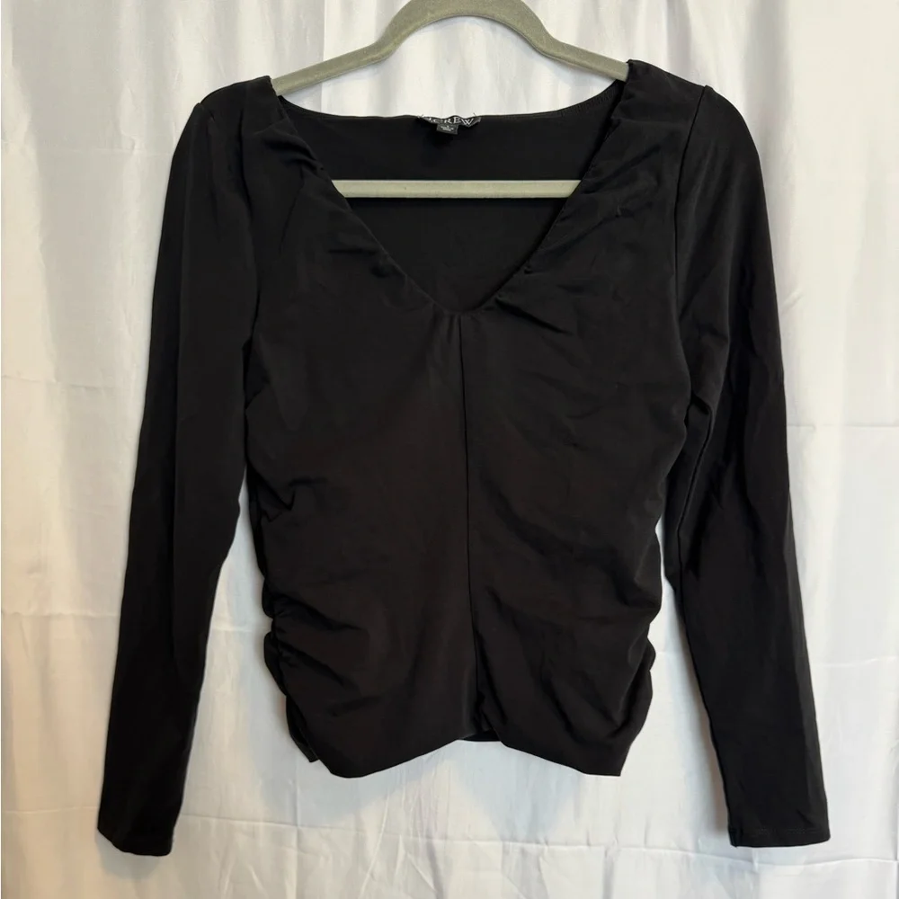 J. Crew Black Long Sleeve Top Size Small